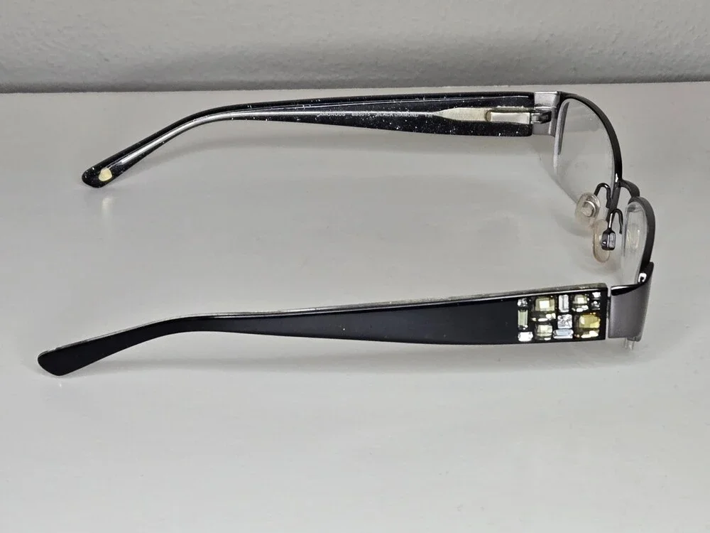 bebe Women's Glasses ~ Jeweled Frames ~ Armorous 5015 Black Diamond